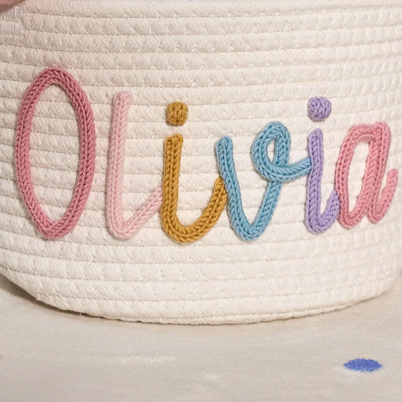 Panier à Rêves - Panier tricoté personnalisé