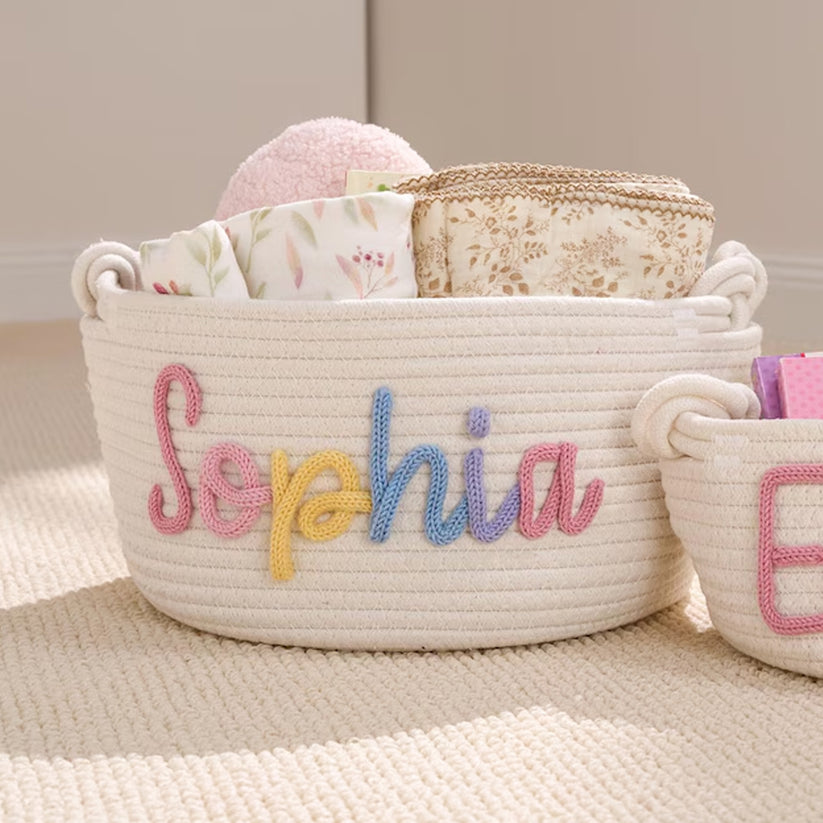 Panier à Rêves - Panier tricoté personnalisé